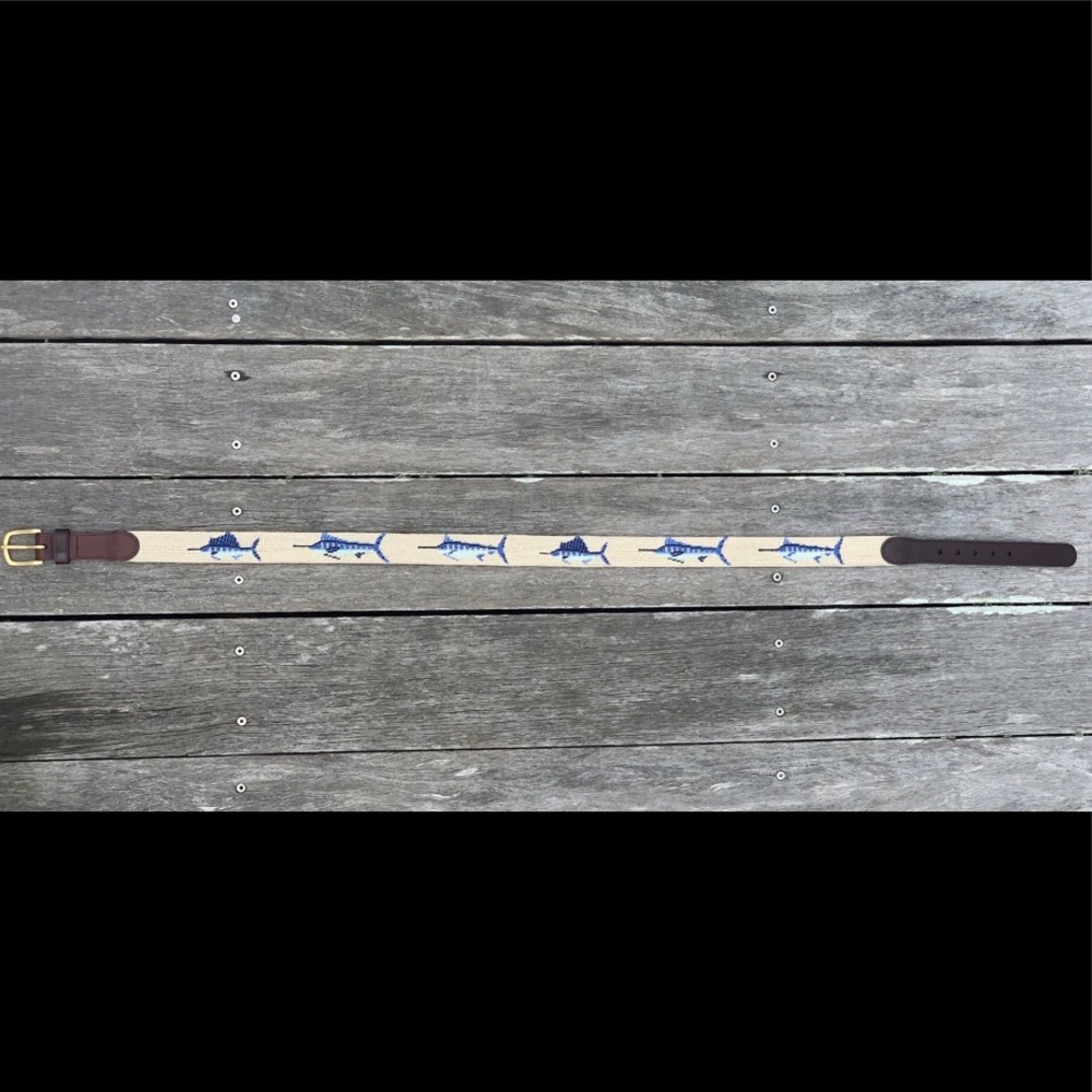 Needlepoint fish belt - Picture 2 of 3